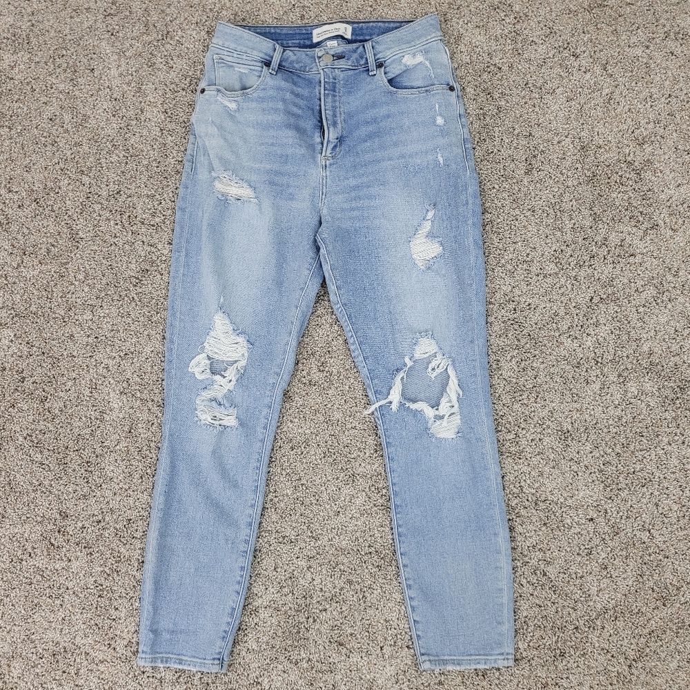 Abercrombie & Fitch High Rise Super Skinny Ankle Jeans Womens 29 8 Regular